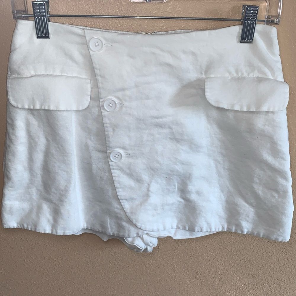 Lovers + Friends White 90s Y2K Mini Skort - Size Medium